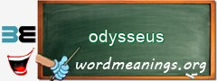 WordMeaning blackboard for odysseus